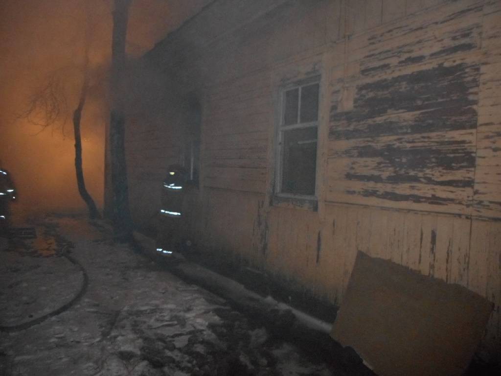 Пожар в поселке Еловики