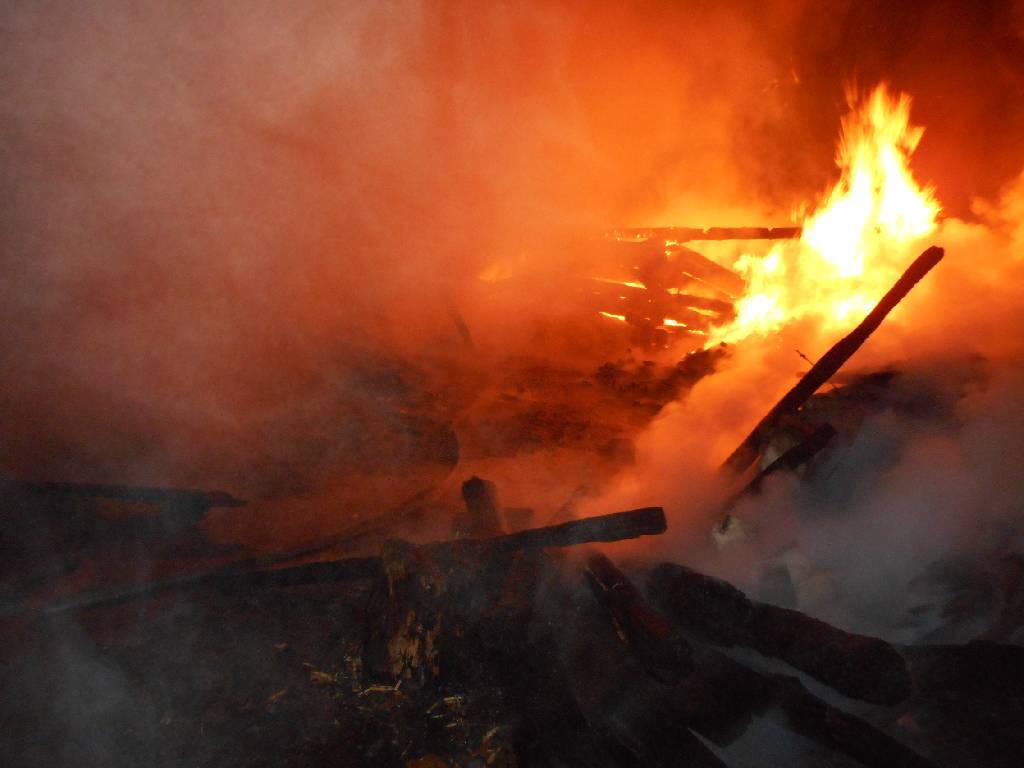 Пожар в  деревне Макаровичи.