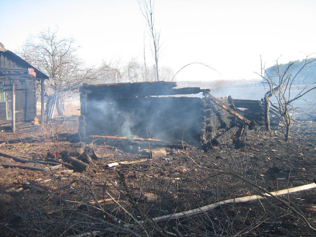 Пожар в деревне Орсичи.