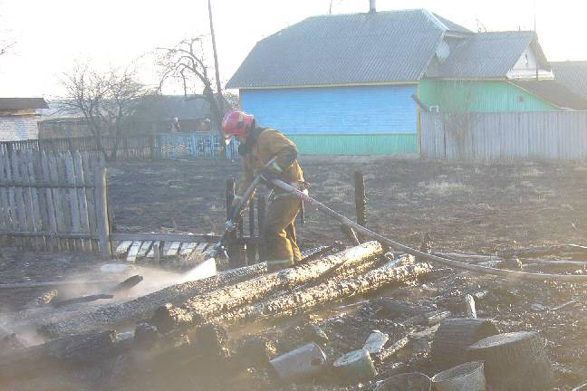 Пожар в деревне Осово.