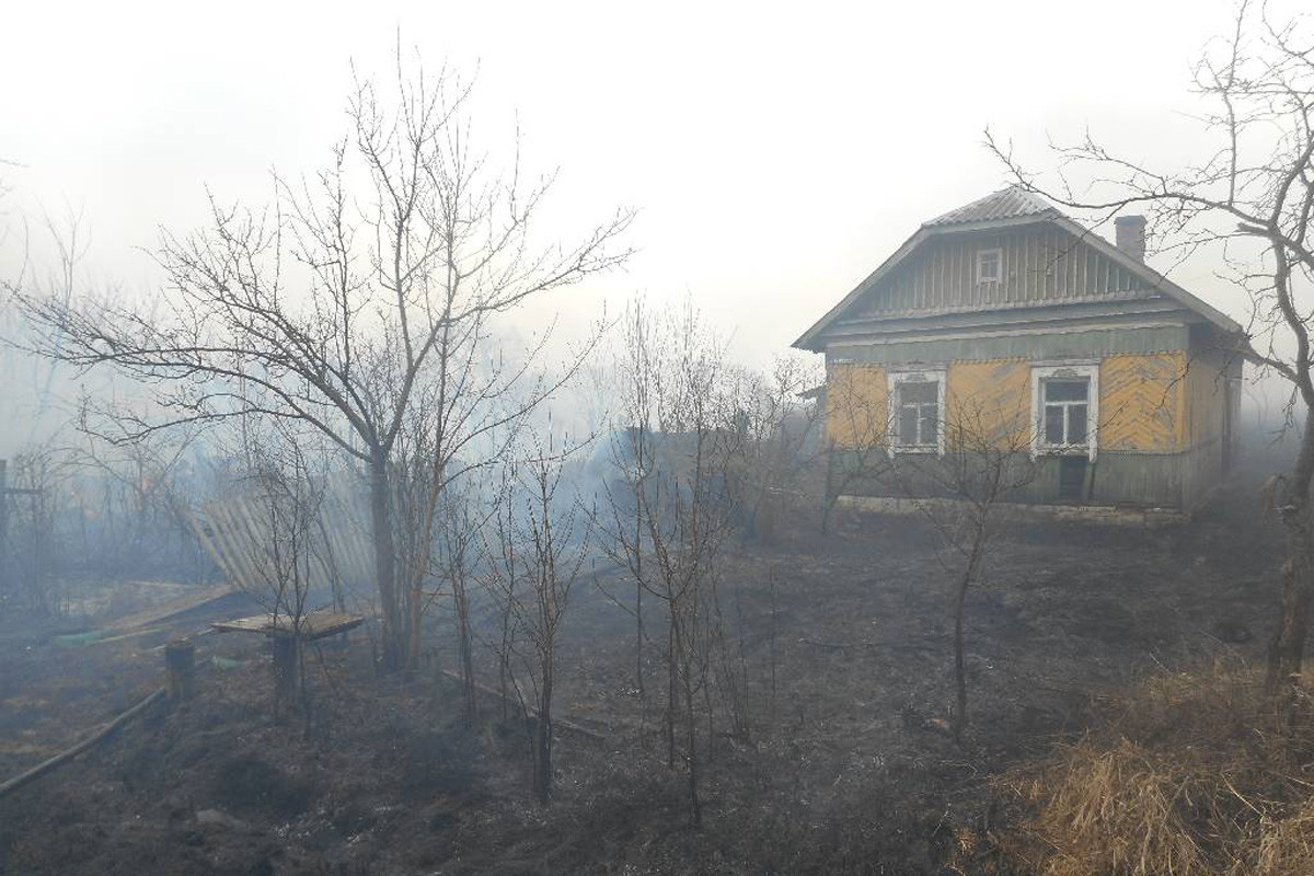Пожар в деревне Тажиловичи