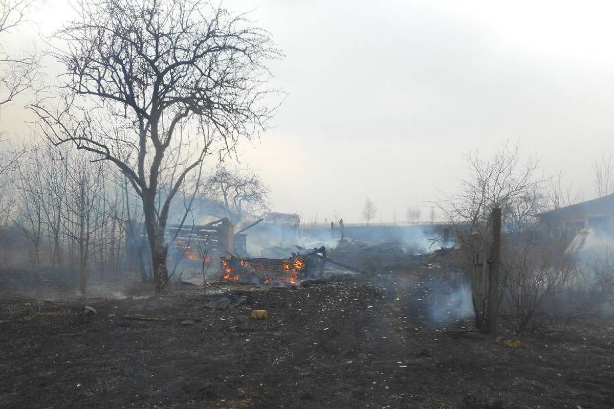 Пожар в деревне Тажиловичи