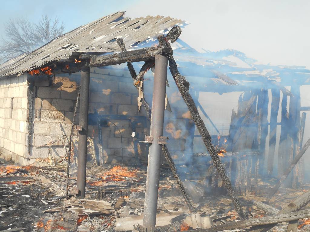 Пожар в деревне Слобода.