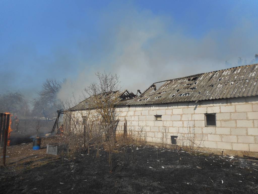 Пожар в деревне Слобода.