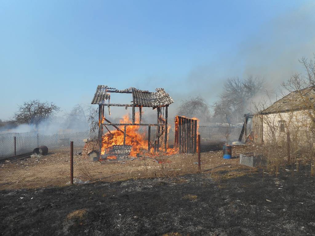 Пожар в деревне Слобода.