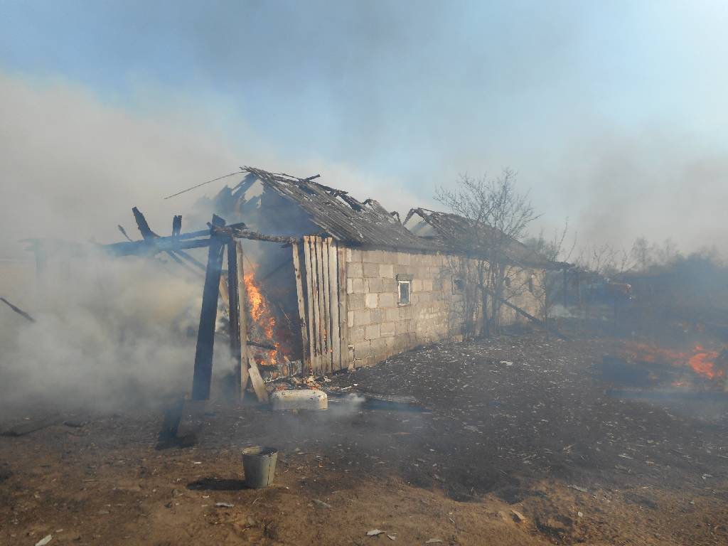 Пожар в деревне Слобода.