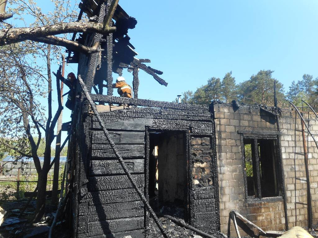 сообщение о пожаре дома в садоводческом товариществе «Ремонтник» деревни Крапивка Бобруйского района