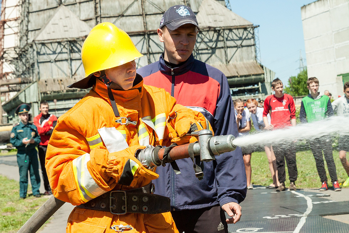 Слет юных спасателей – пожарных.