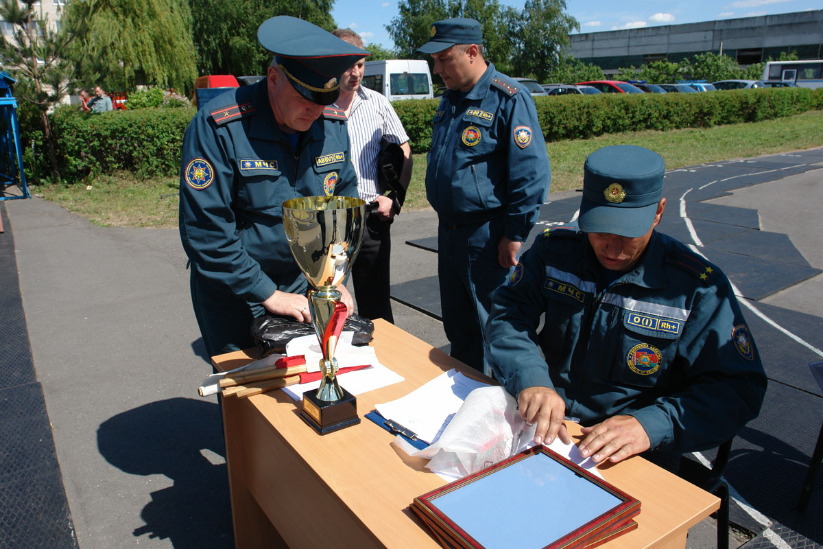 Соревнования добровольных пожарных дружин предприятий, учреждений и организаций города Бобруйска.
