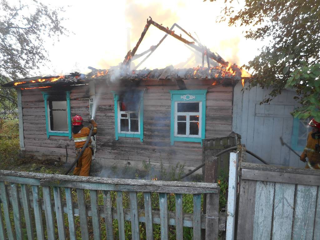 Пожар в поселке Ленина