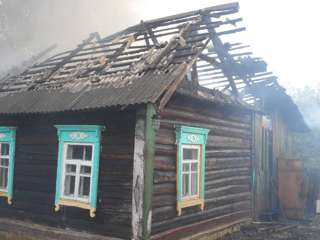 Пожар в поселке Ленина
