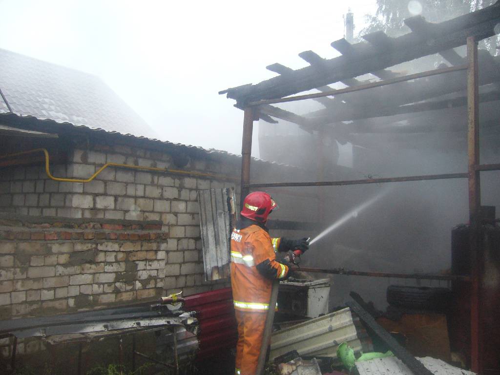 Пожар на переулке Котовского.