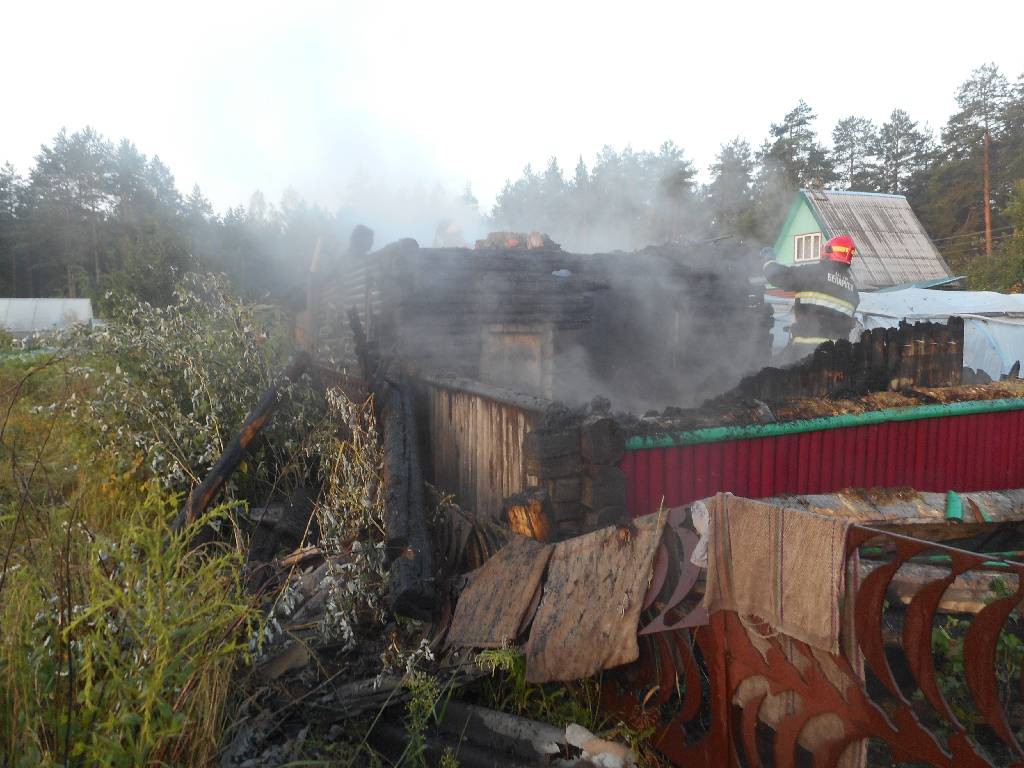 Пожар в деревне Селиба.