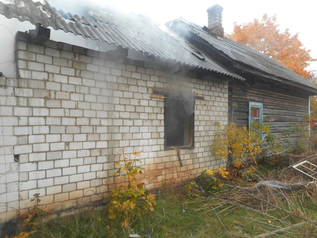 Пожар в деревне Лекерта