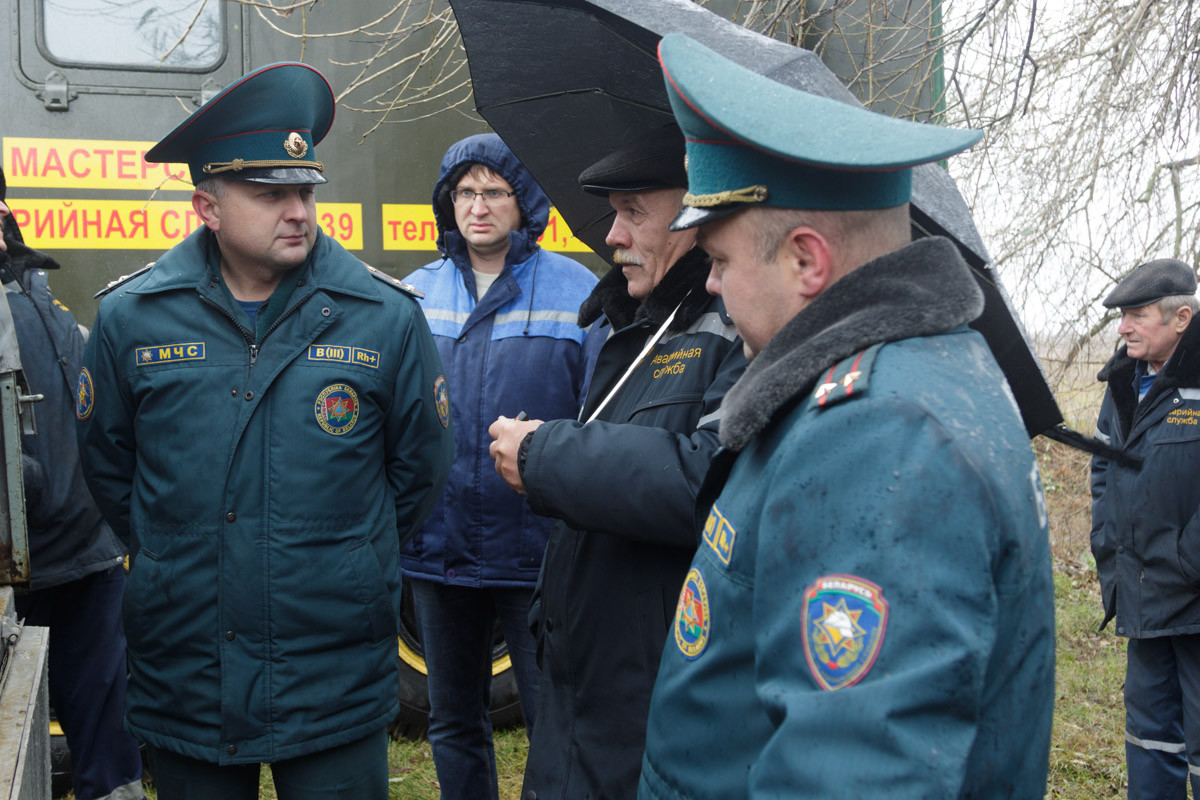 О проведении тактико-специального учения с аварийными службами г. Бобруйска.