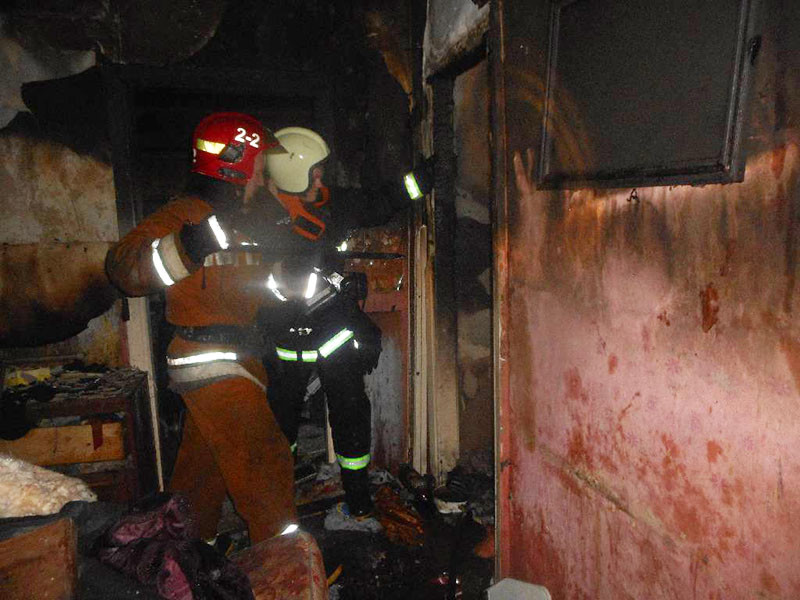 Пожар жилого дома на Орджоникидзе.