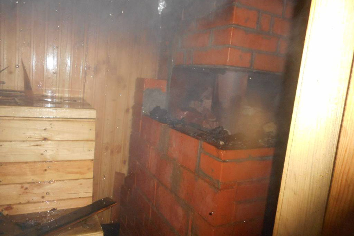В Горбацевичах горела баня