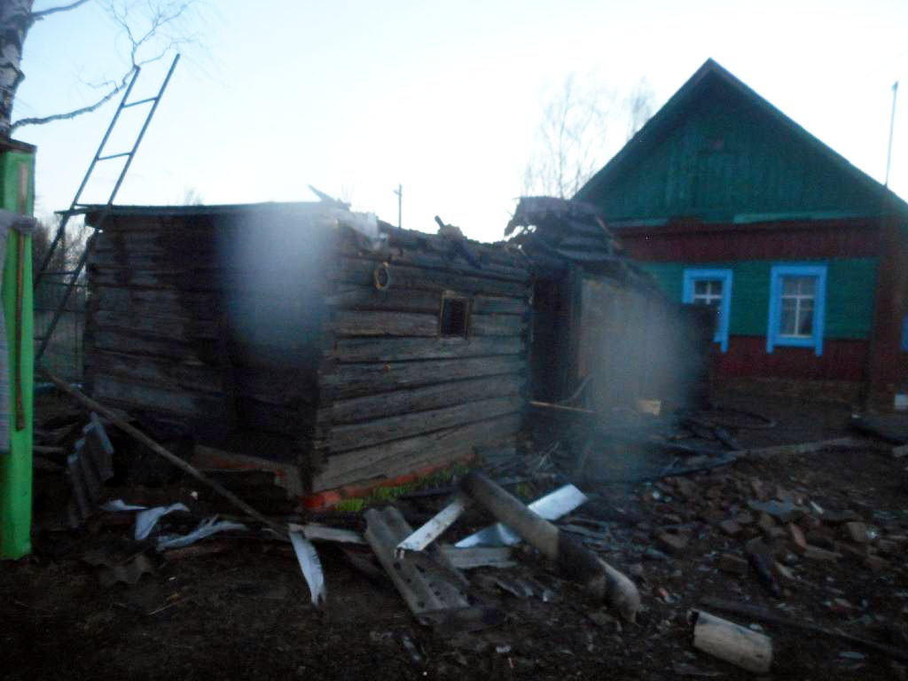 Утром в Бобруйском районе горела баня