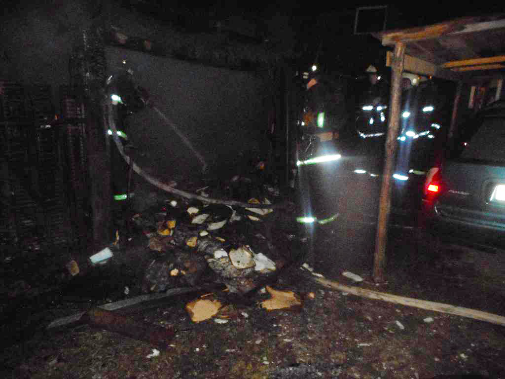 За пол часа до полуночи бобруйским спасателям поступило сообщение о пожаре сарая, расположенного на территории частного подворья по улице Глусской в Бобруйске.