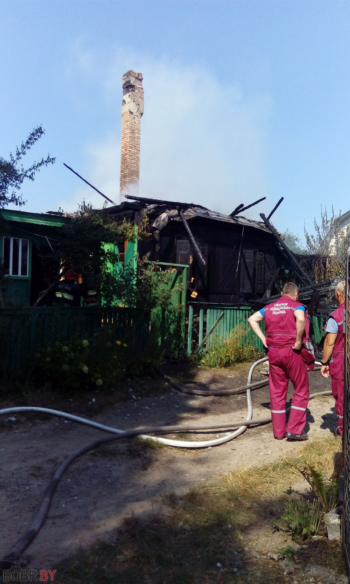 В Бобруйском районе горел дом. Дополнено