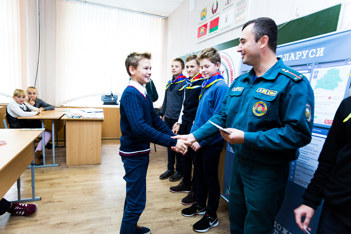 Посвящение в юные спасатели. Бобруйск