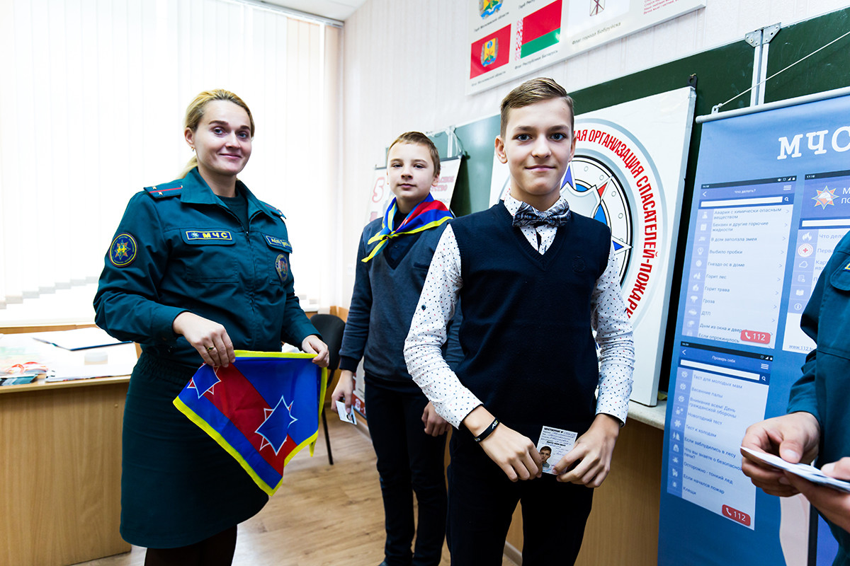 Посвящение в юные спасатели. Бобруйск