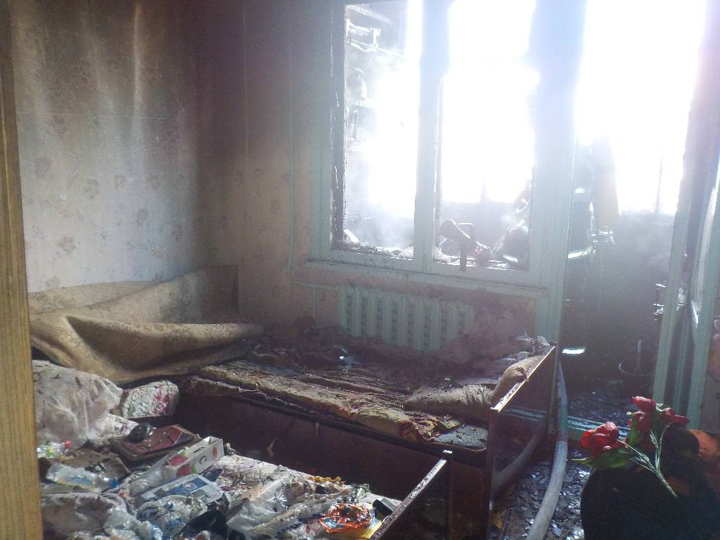 Пожар на Ульяновской. Спасен мужчина