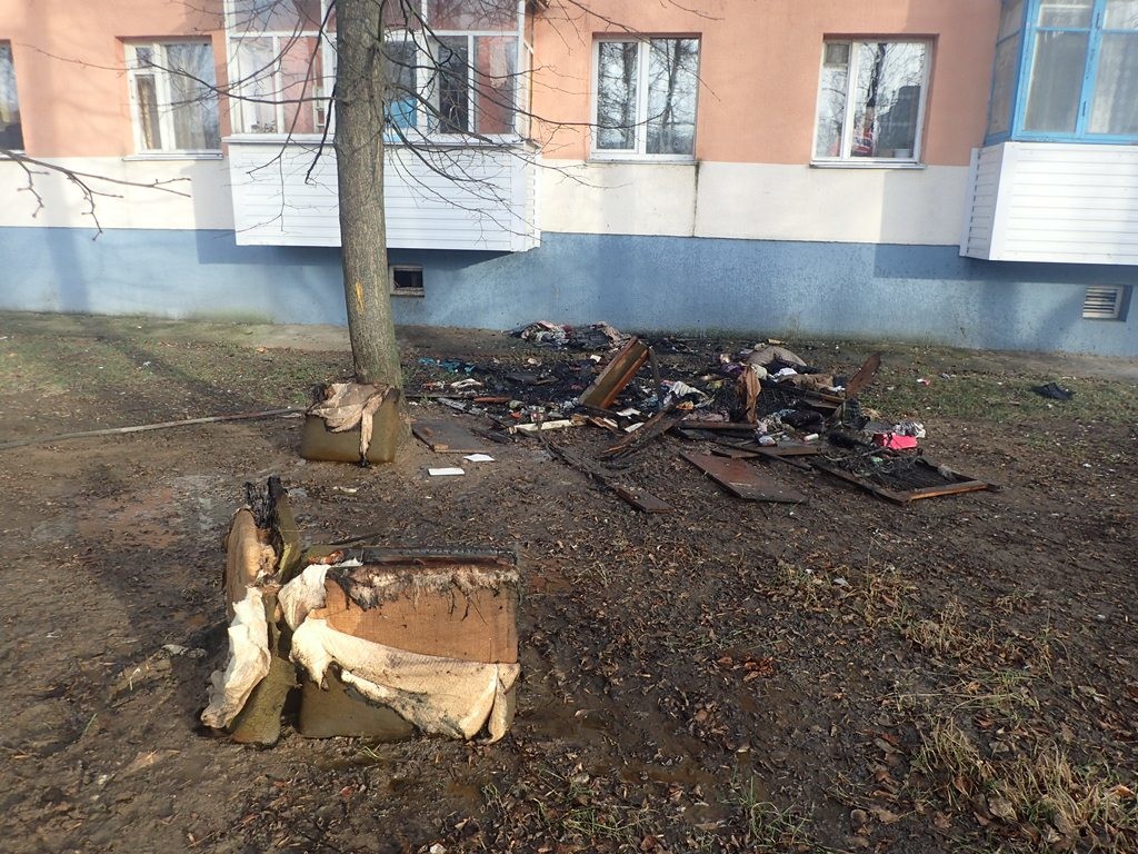 Пожар по улице Лынькова в Бобруйске