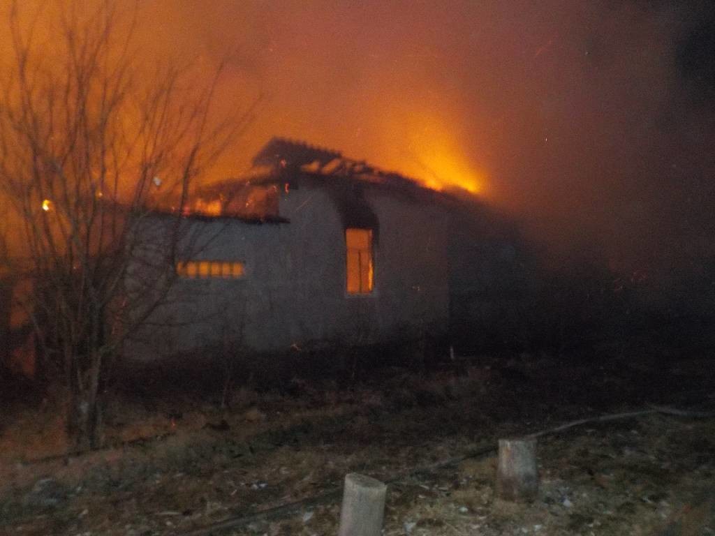 пожар в деревне сосновая