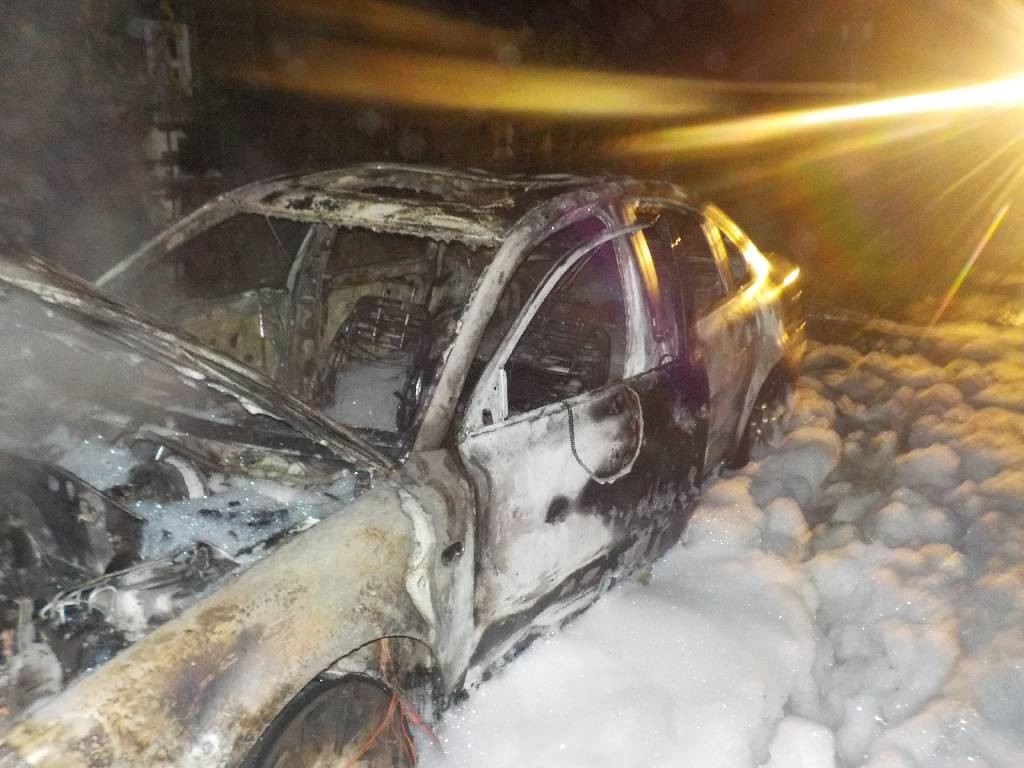 В Бобруйском районе на пожаре сгорела легковушка