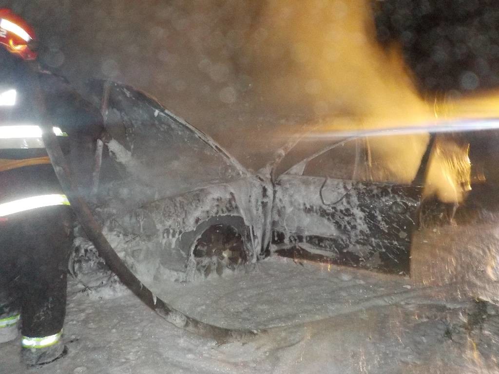 В Бобруйском районе на пожаре сгорела легковушка