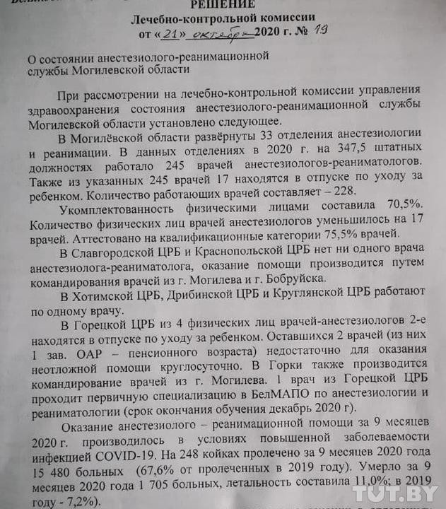 Почти на 600 смертей больше, чем за прошлый год, и нехватка врачей. Что происходит в реанимациях Могилевщины Почти на 600 смертей больше, чем за прошлый год, и нехватка врачей. Что происходит в реанимациях Могилевщины