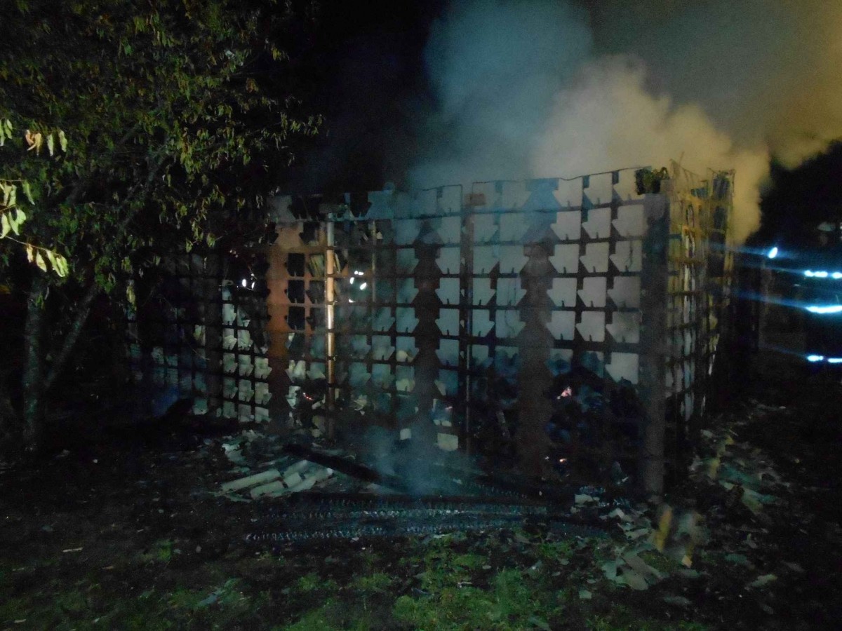 В деревне Околица Бобруйского района горела хозпостройка