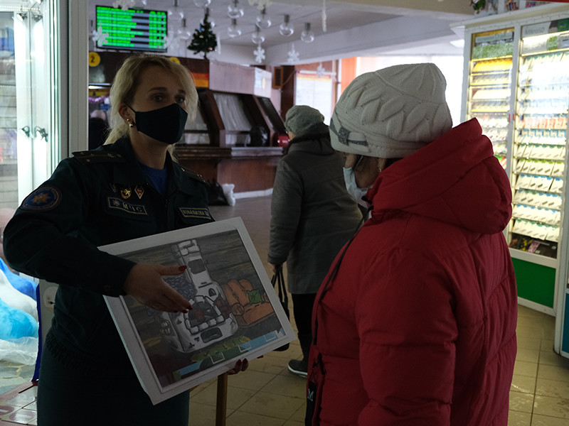 На Бобруйском автовокзале развернулся целый центр по обучению безопасности.