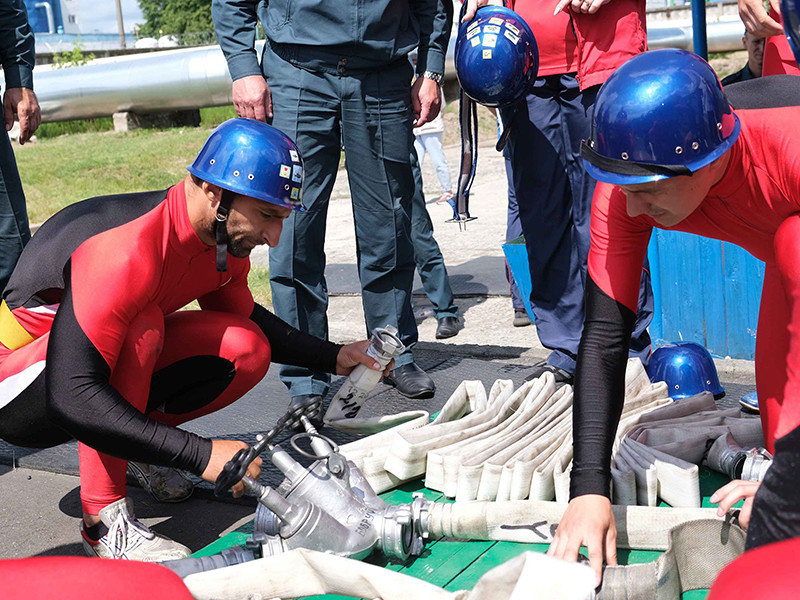 Соревнования пожарных дружин прошли в Бобруйске