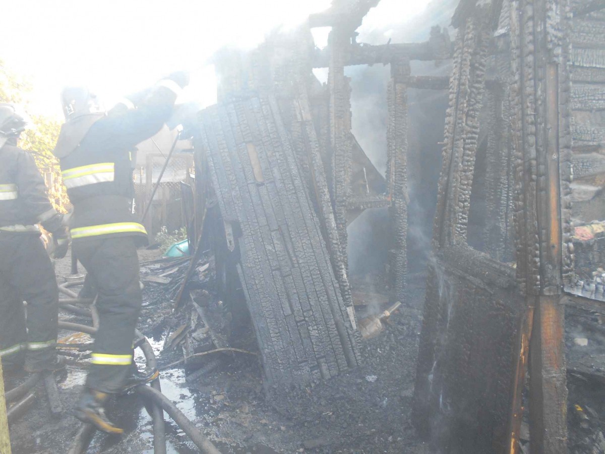Пожар на  улице Новостанционной в Бобруйске