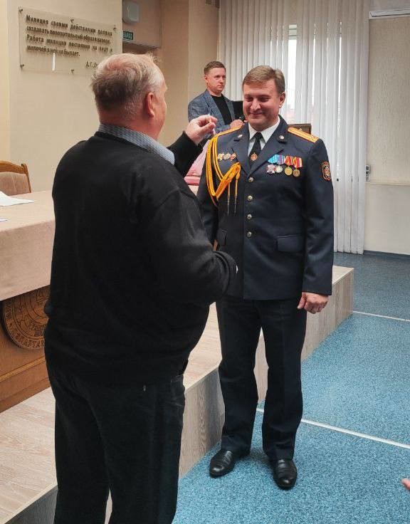 В Бобруйском отделе охраны проводили на заслуженный отдых начальника штаба подполковника милиции Дмитрия Шатуху
