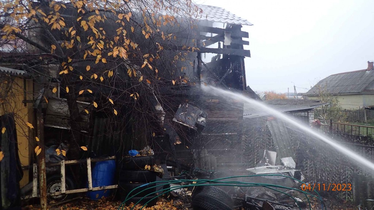 На улице Жуковского в Бобруйске горела баня