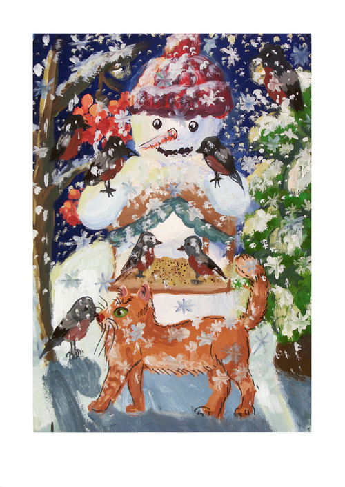 «Краски Рождества и Нового года»  в работах юных художников ИЗО-студии «Радуга»