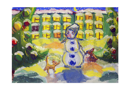 «Краски Рождества и Нового года»  в работах юных художников ИЗО-студии «Радуга»