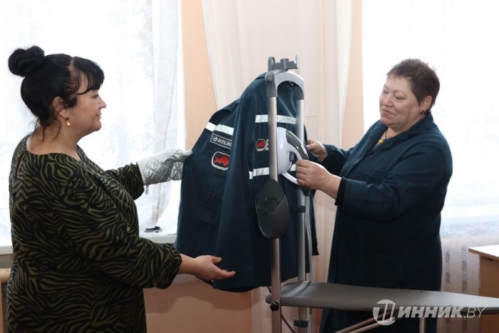 Сегодня на участке приводят в порядок спецодежду работников «Белшины» и «БелшинаТранс».