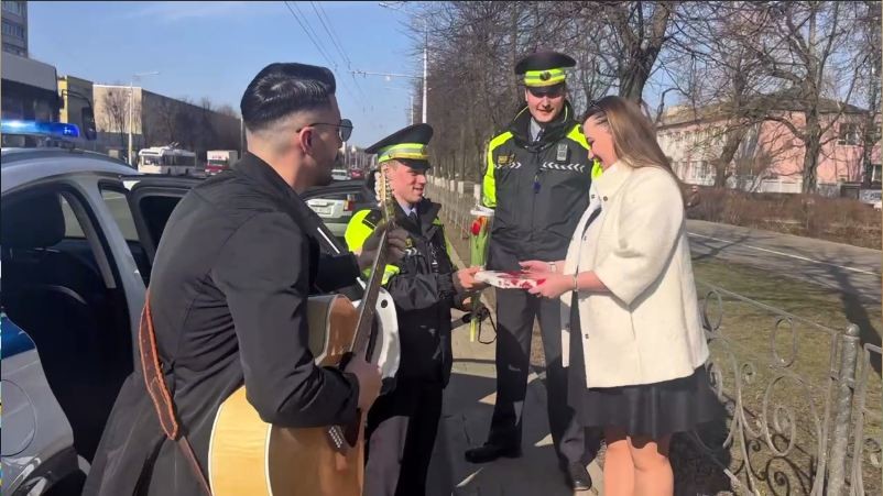 акция ГАИ к 8 марта в Бобруйске