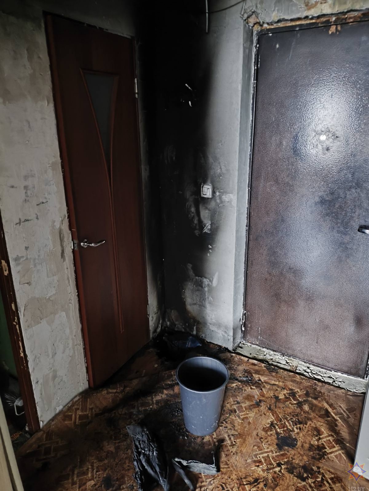 Пожар в общежитии Бобруйска по улице Октябрьской