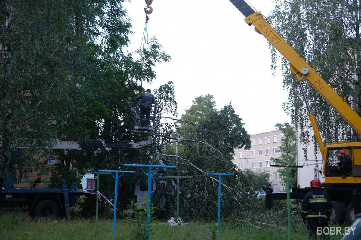 последствия непогоды в Бобруйске