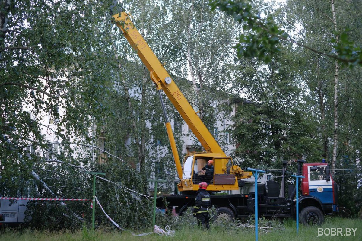 последствия непогоды в Бобруйске