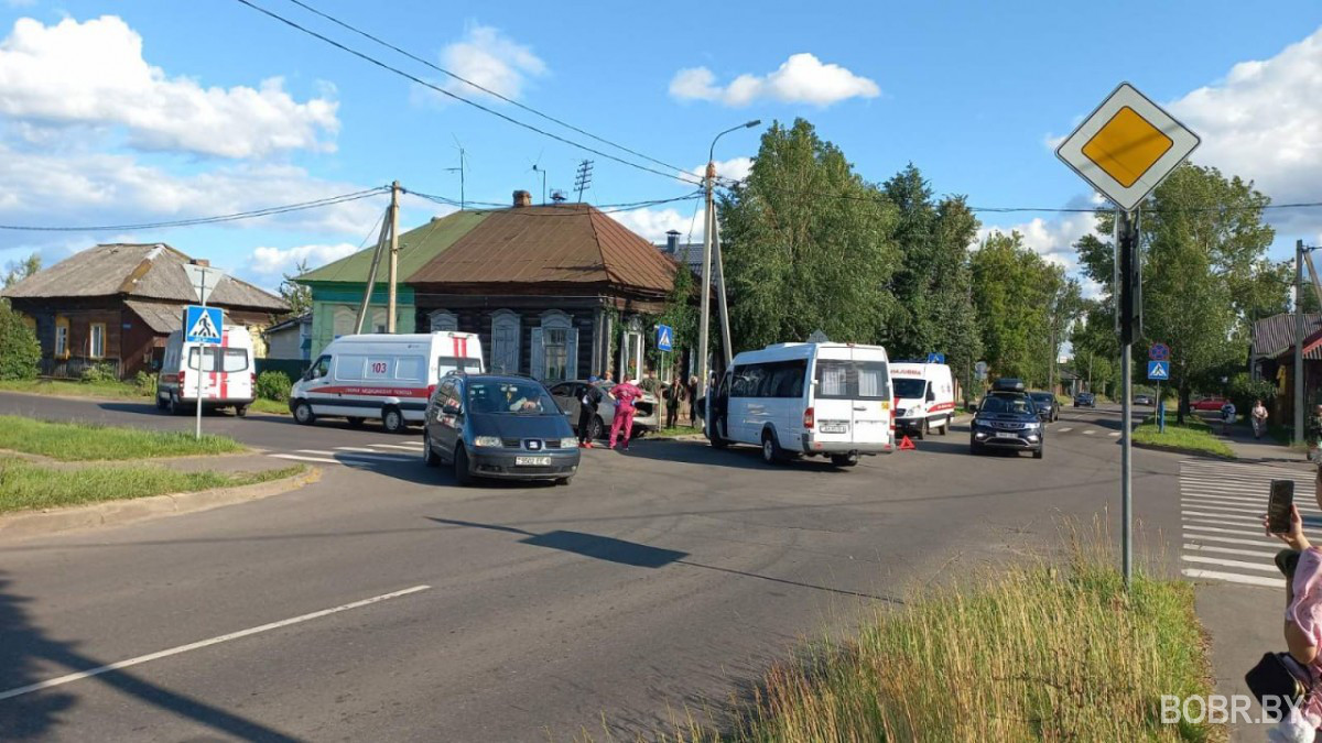 ДТП с маршруткой в Бобруйске