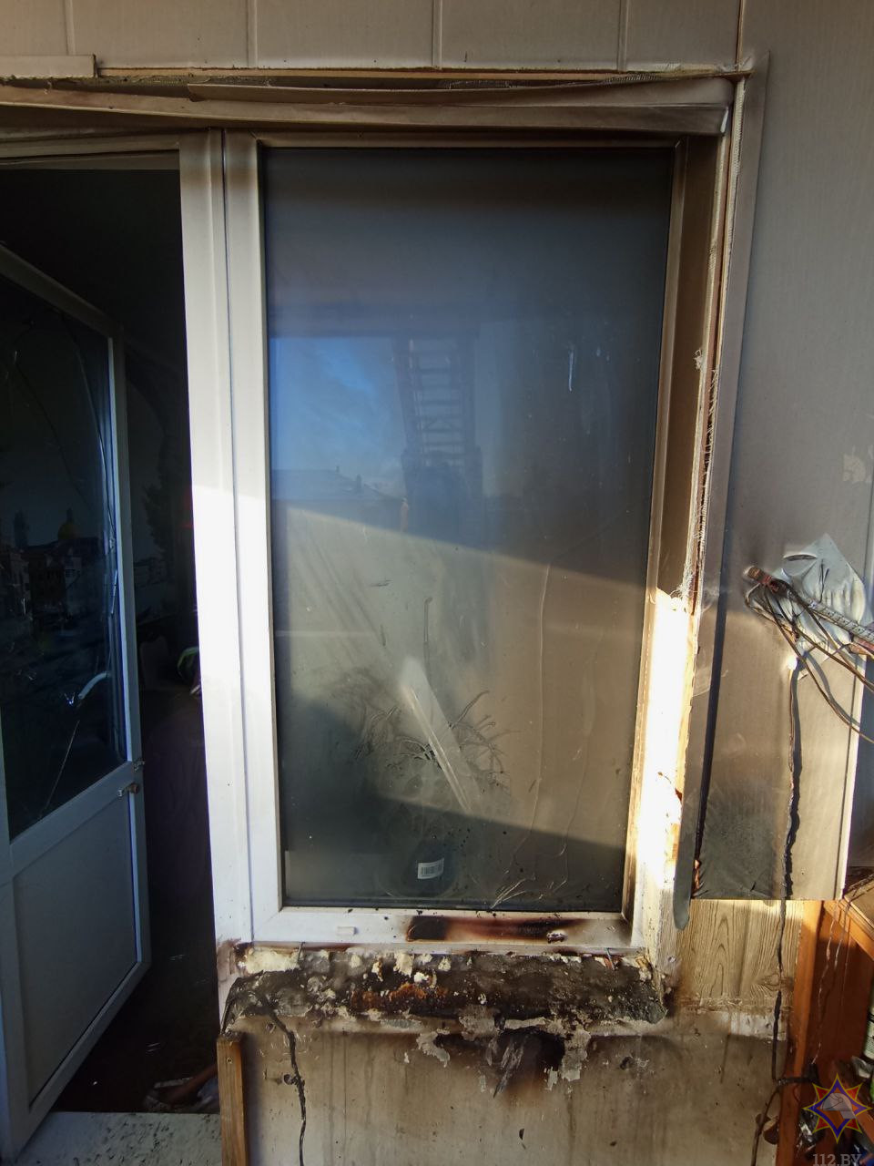 На улице Чонгарской в Бобруйске горел балкон девятиэтажного дома