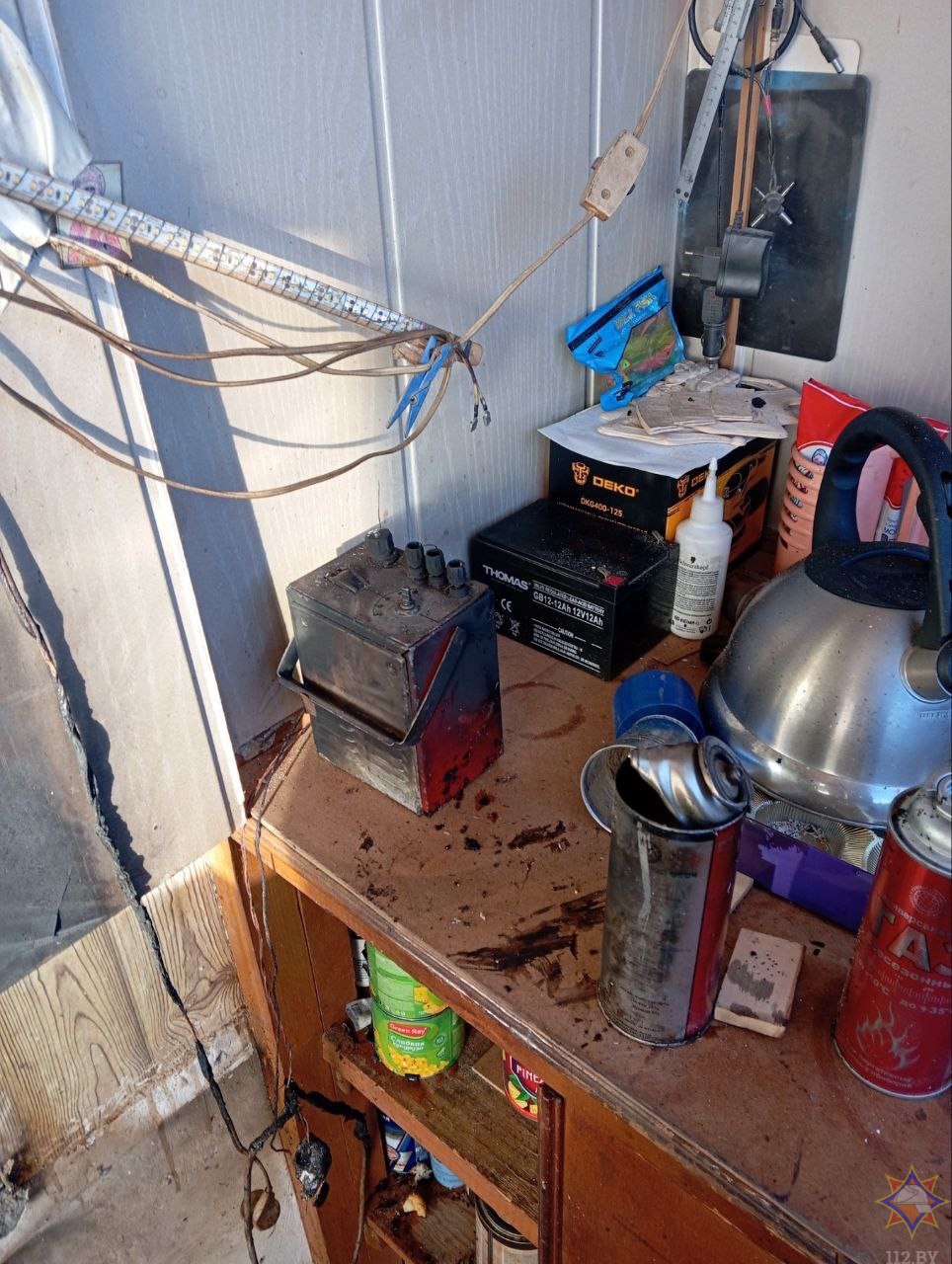 На улице Чонгарской в Бобруйске горел балкон девятиэтажного дома