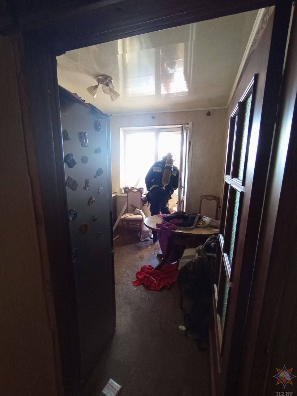 На улице Чонгарской в Бобруйске горел балкон девятиэтажного дома