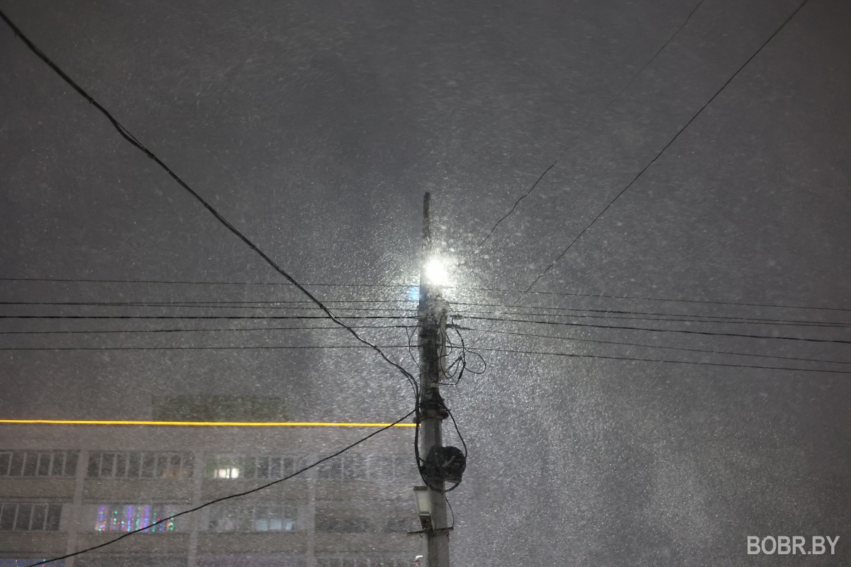 Снегопад в Бобруйске